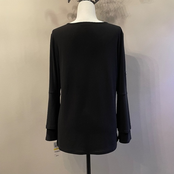 ALFANI * Bejewelled Poet Sleeve Top BNWT - Picture 7 of 16